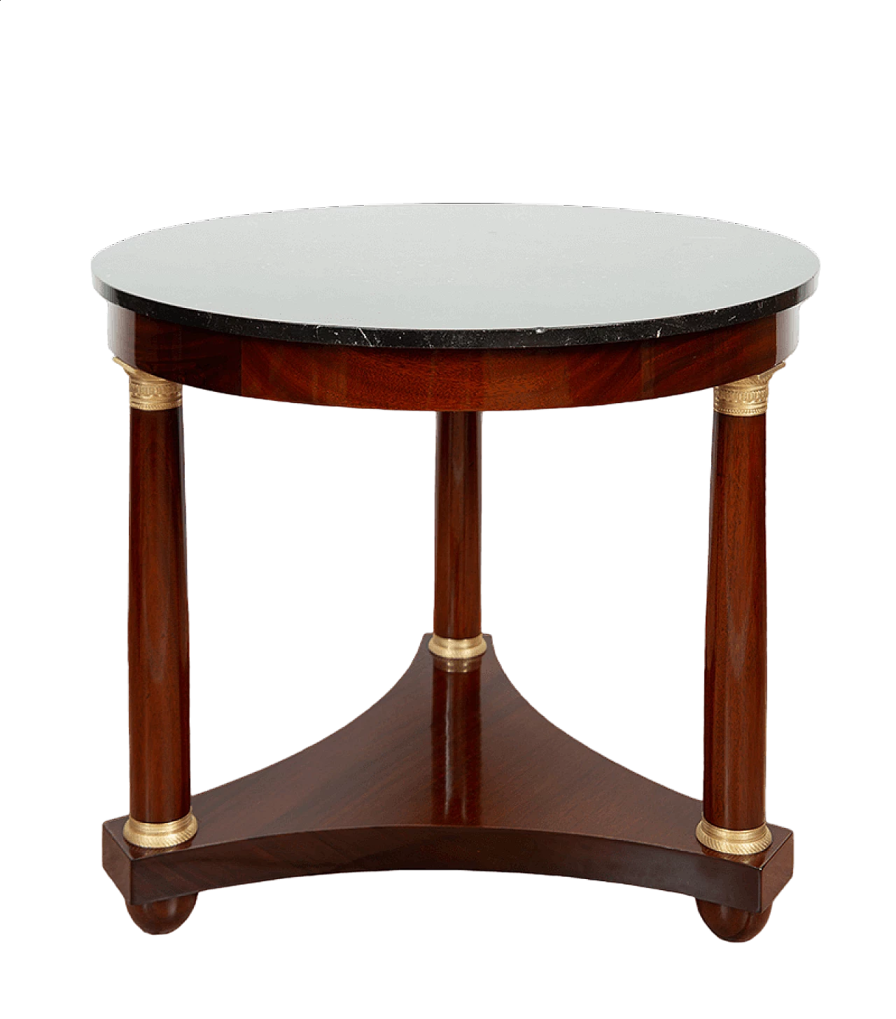 Mahogany Empire-style coffee table with gilt bronze appliqués, 19th century 5