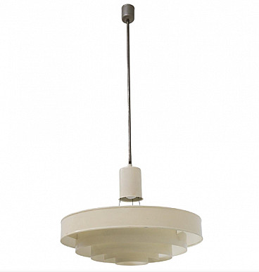 Pendant lamp in metal and iron attributed to Studio BBPR, 1930s