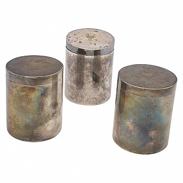 3 Boin Taburet silver jars