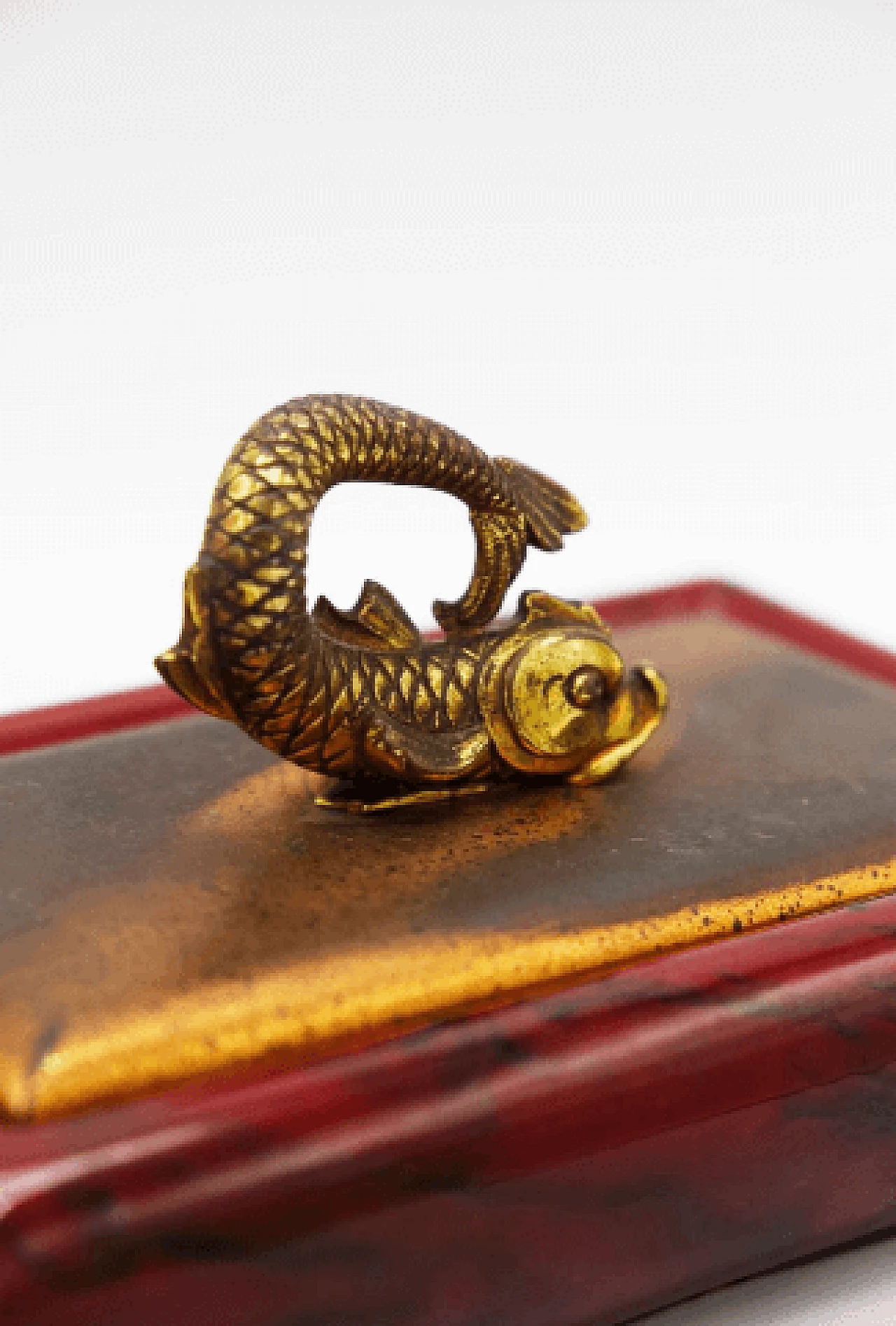 Cigar case in parchment and brass by Giorgio Tura, 1950s 2