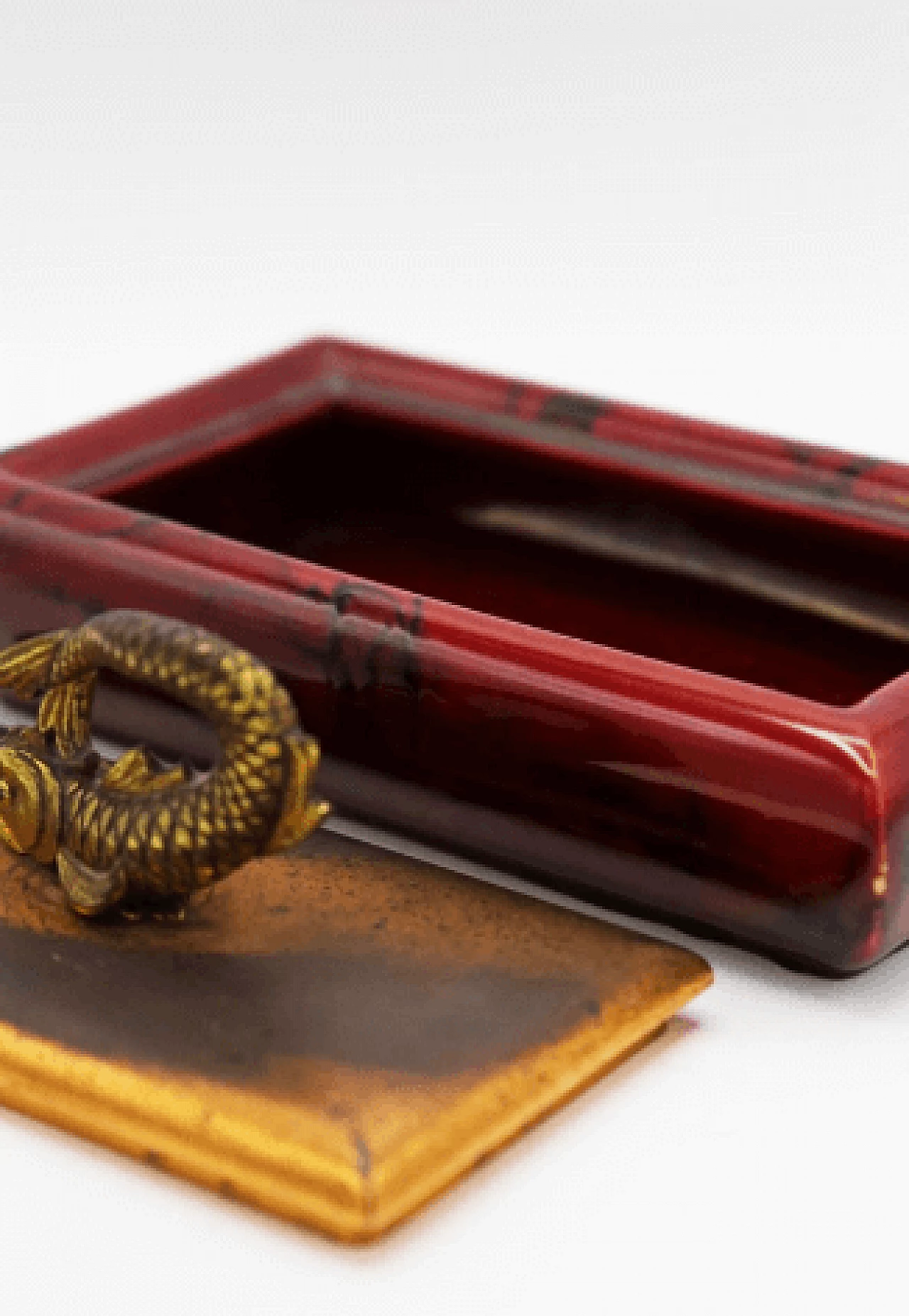 Cigar case in parchment and brass by Giorgio Tura, 1950s 8