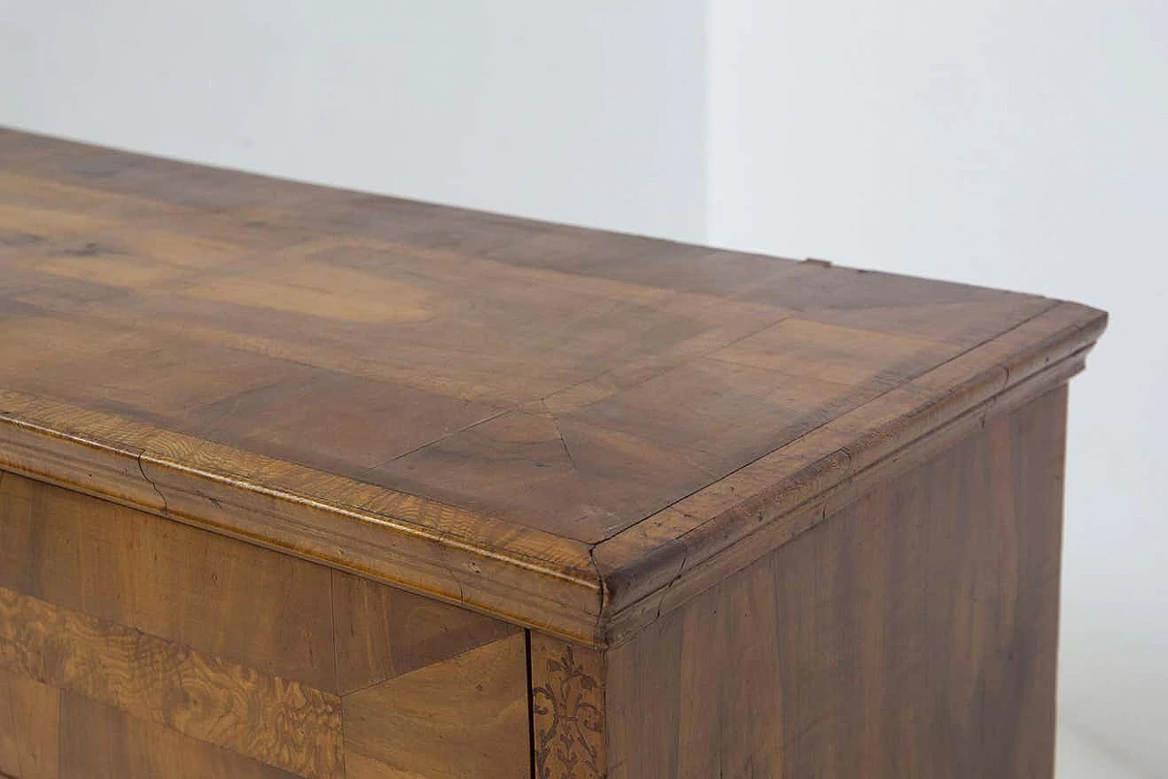 Biedermeier wood and brass chest of drawers, mid-19th century 1