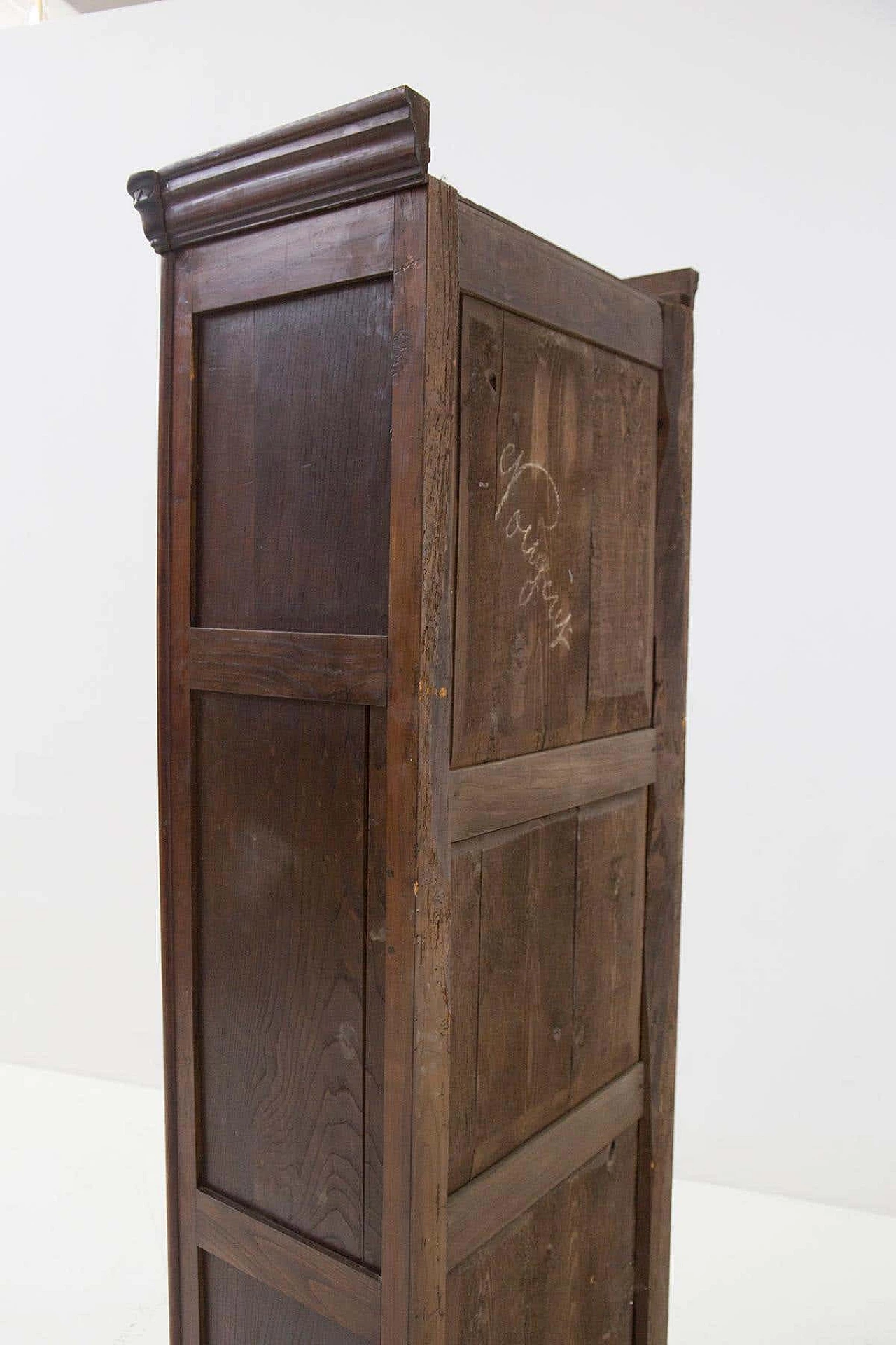 Louis XV single-door wooden wardrobe with inlays, 18th century 5