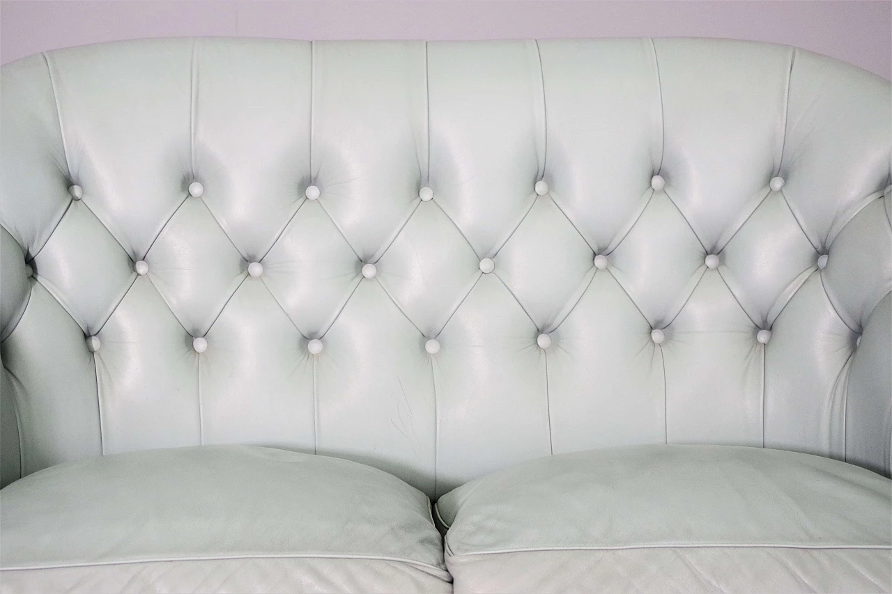 Divano a due posti in pelle di Valdichienti, anni '80 3