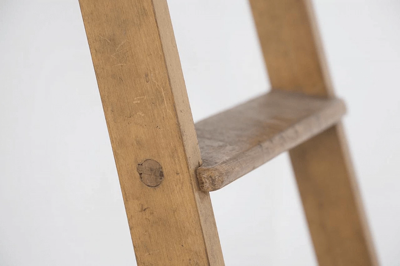 Scala a pioli in legno e metallo, anni '50 5