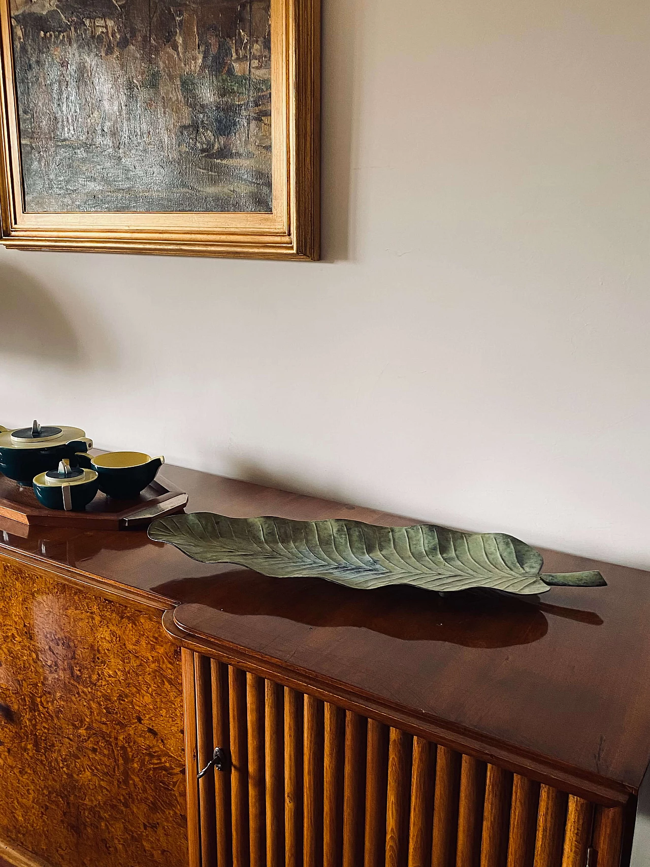 Leaf-shaped centerpiece, 1970s 2