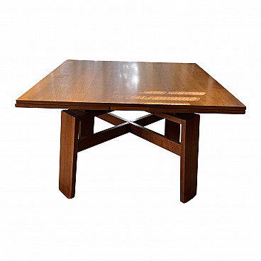 Tavolo 612 allungabile in legno di noce di Silvio Coppola per Bernini, anni '60