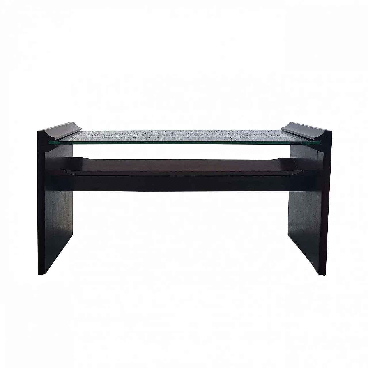 Acca wood and glass coffee table by Kazuhide Takahama for Gavina, 1960s 10