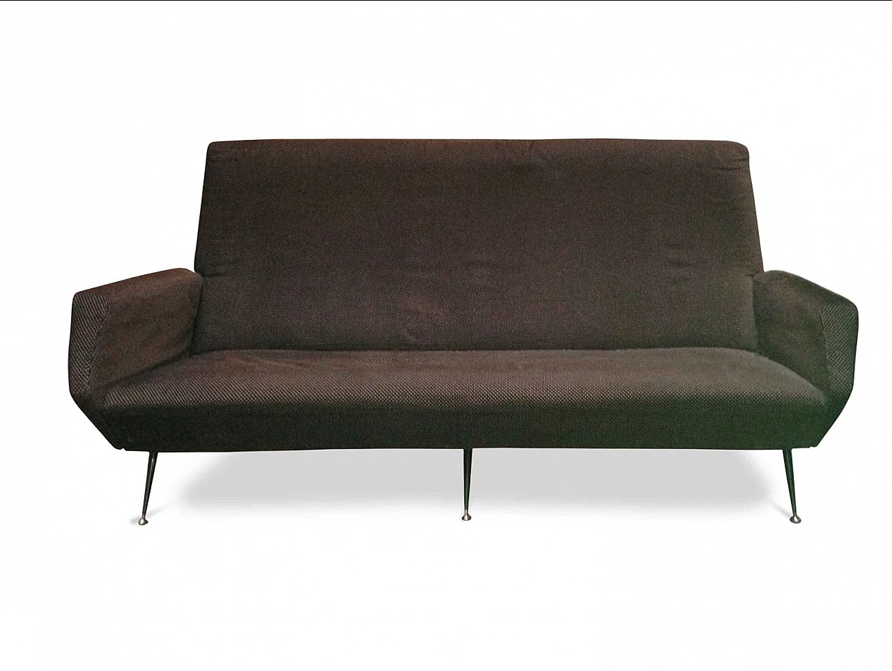 Velvet sofa in the style between Zanuso and Gio Ponti, 1950s 3