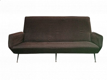 Velvet sofa in the style between Zanuso and Gio Ponti, 1950s