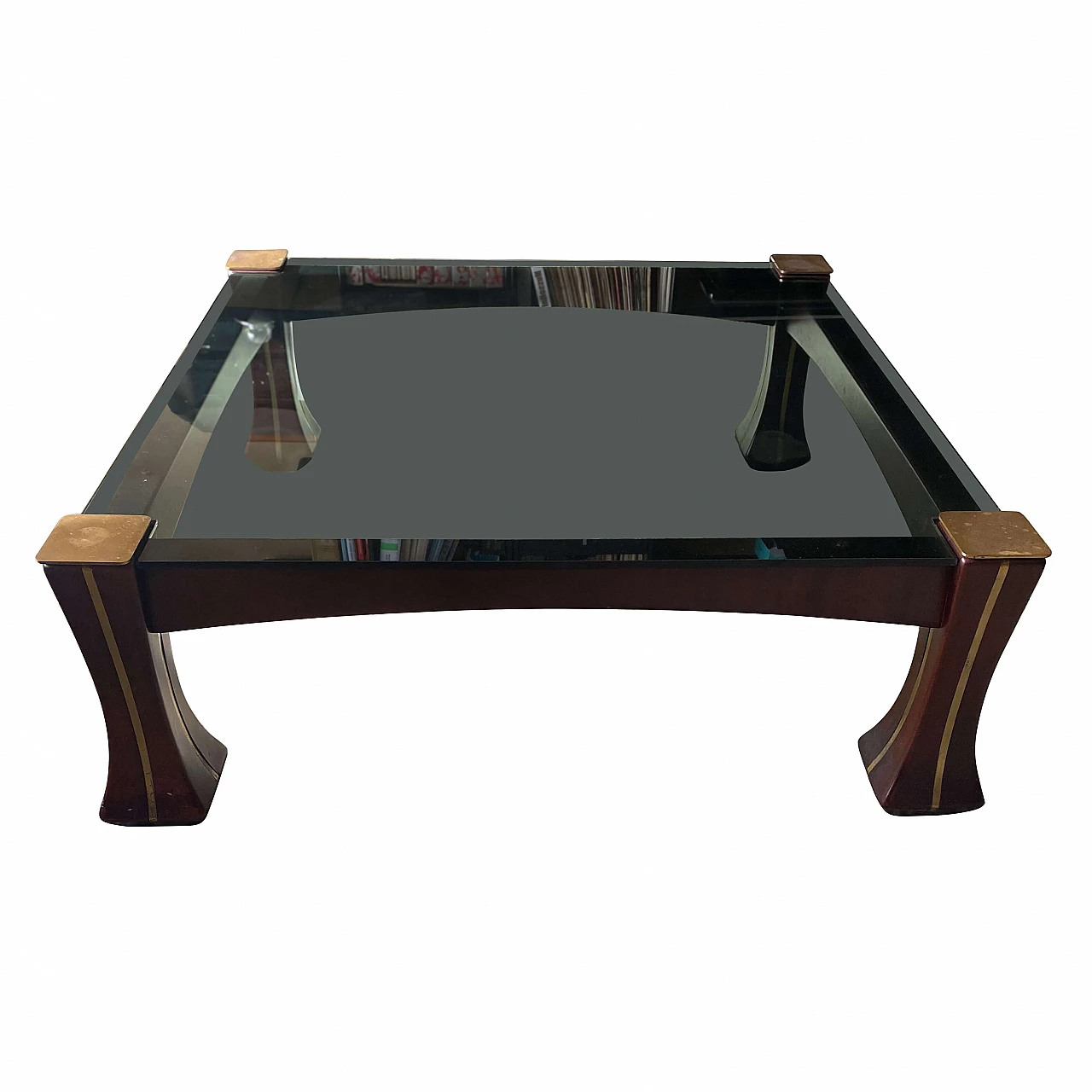 Ussaro coffee table with glass top for Frigerio Di Desio, 1960s 5