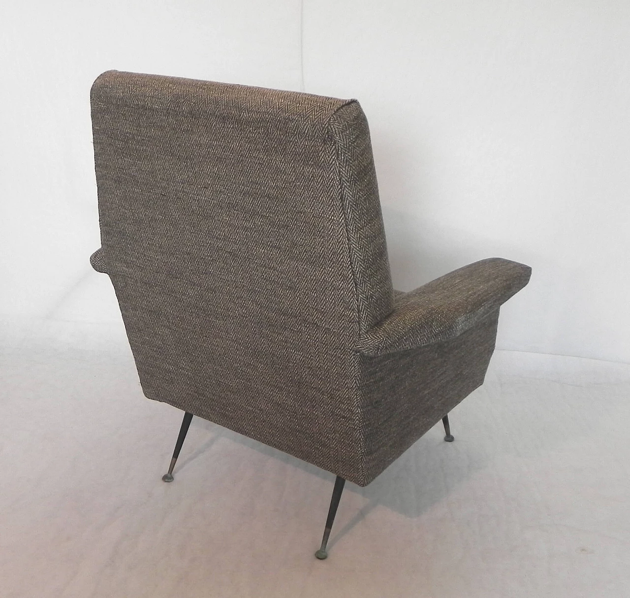 Gray armchair in the style of Marco Zanuso, 1960s 2