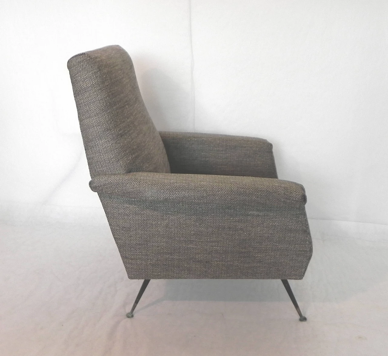 Gray armchair in the style of Marco Zanuso, 1960s 4