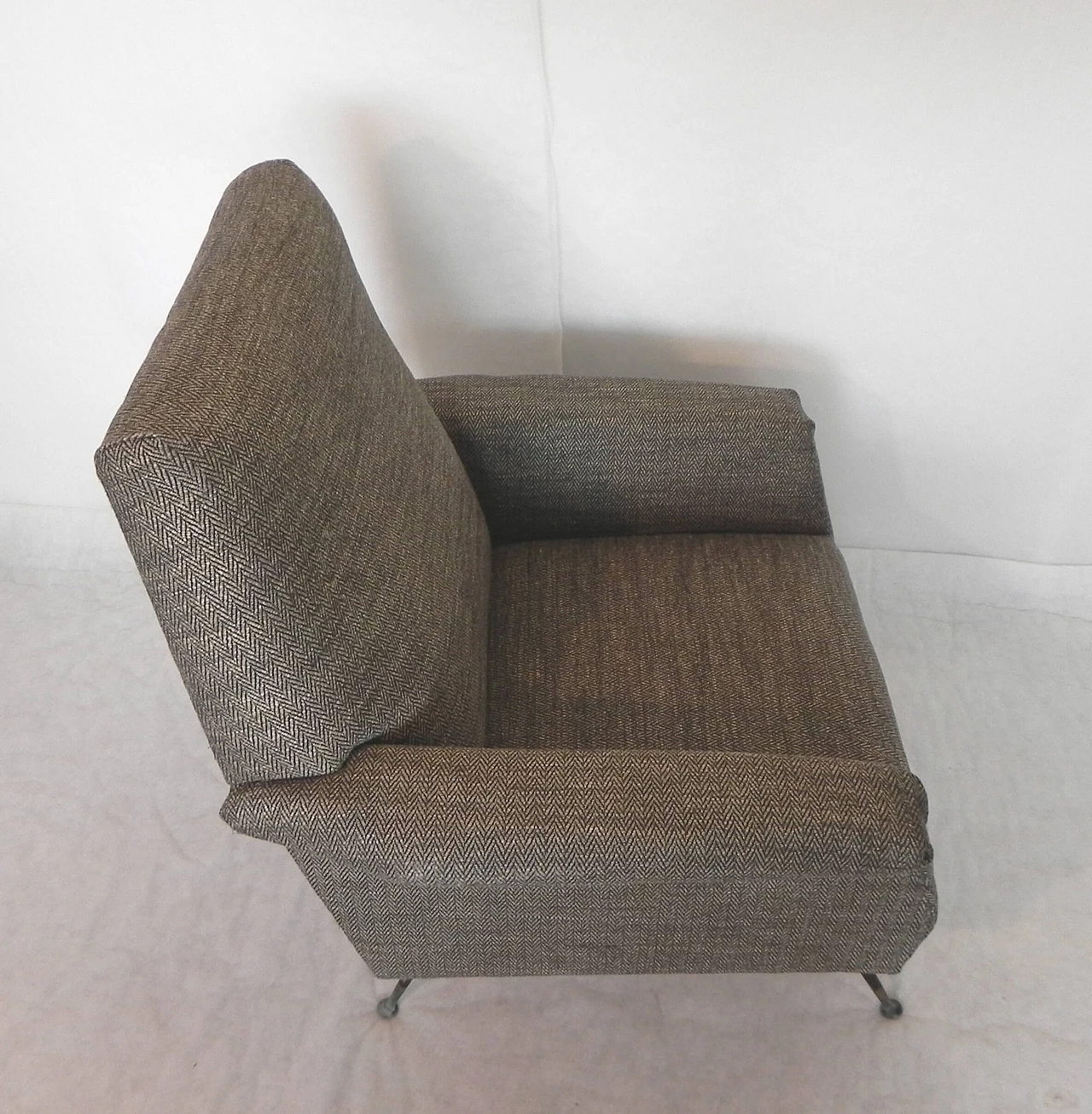 Gray armchair in the style of Marco Zanuso, 1960s 5