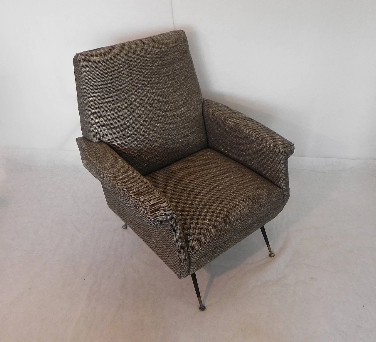 Gray armchair in the style of Marco Zanuso, 1960s 7