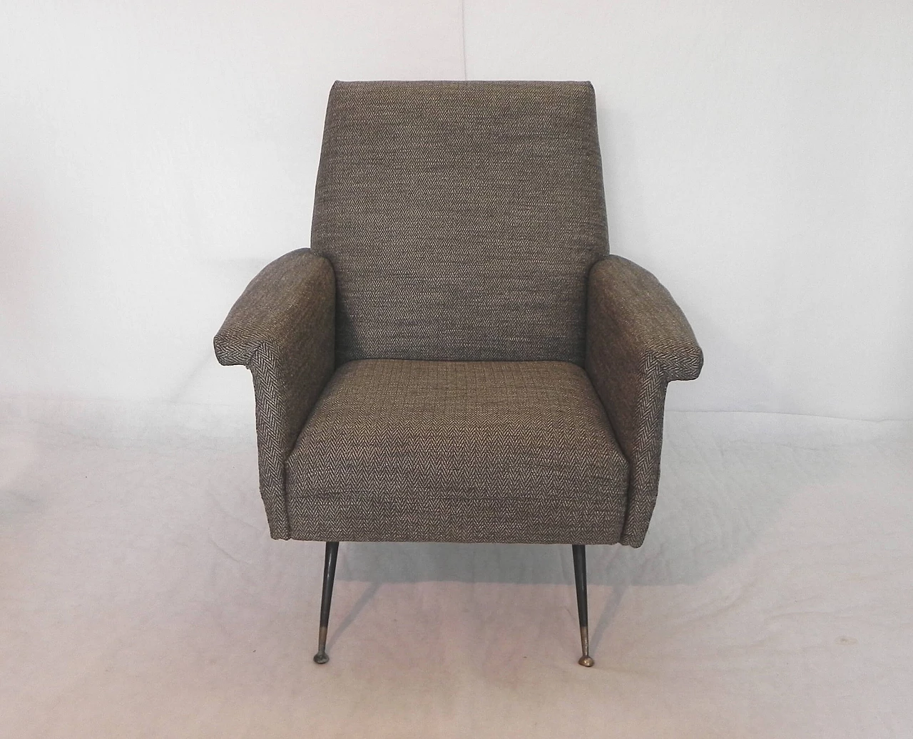 Gray armchair in the style of Marco Zanuso, 1960s 9