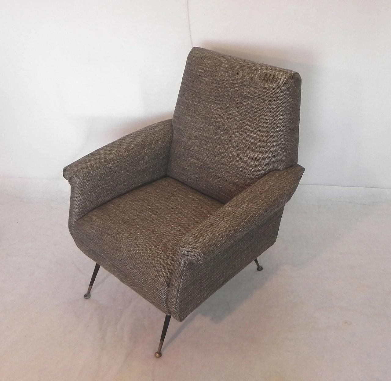 Gray armchair in the style of Marco Zanuso, 1960s 12