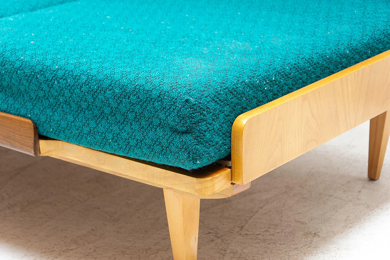Sofa bed in beechwood by Dřevotvar, 1970s 3