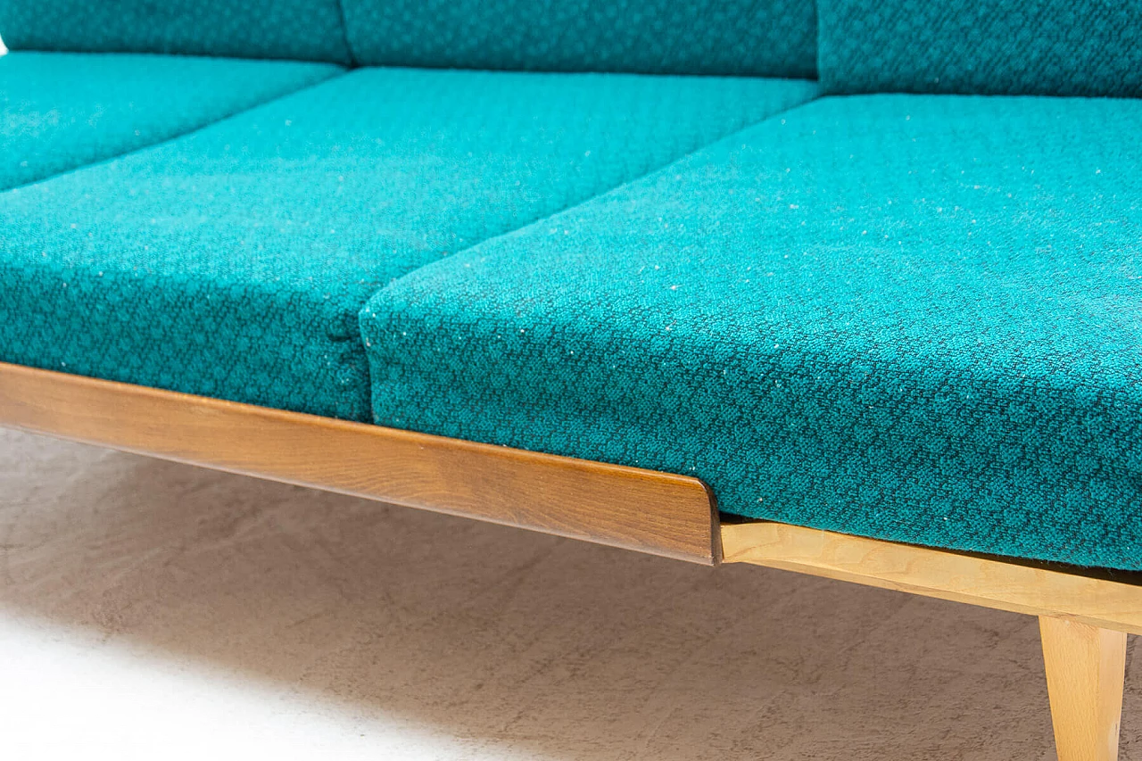 Sofa bed in beechwood by Dřevotvar, 1970s 5