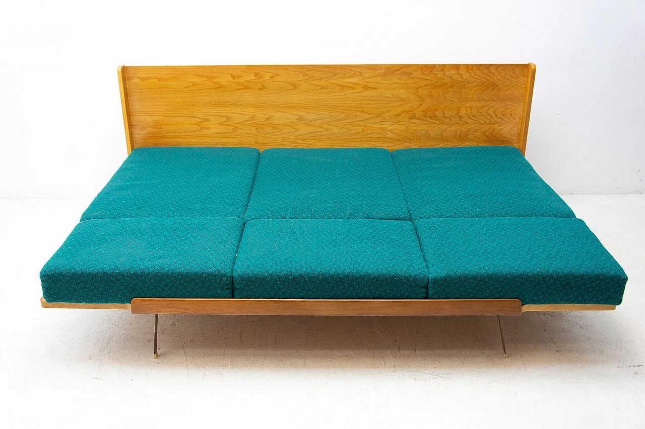 Sofa bed in beechwood by Dřevotvar, 1970s 7