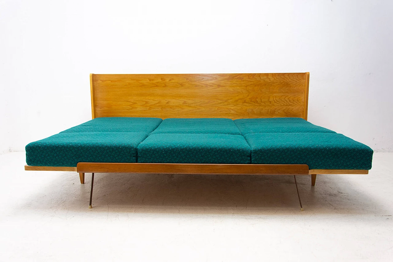 Sofa bed in beechwood by Dřevotvar, 1970s 8