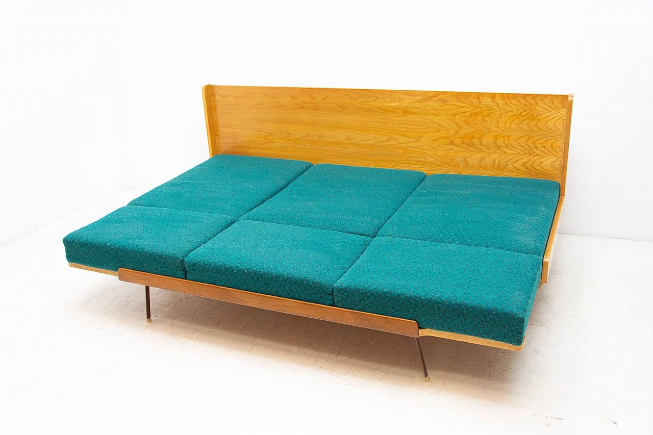 Sofa bed in beechwood by Dřevotvar, 1970s 9