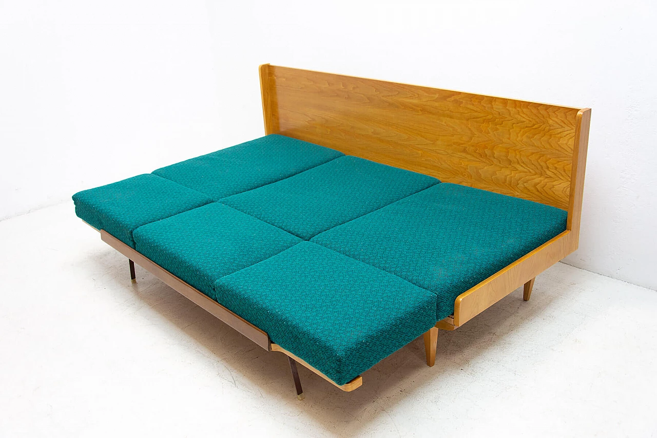 Sofa bed in beechwood by Dřevotvar, 1970s 11