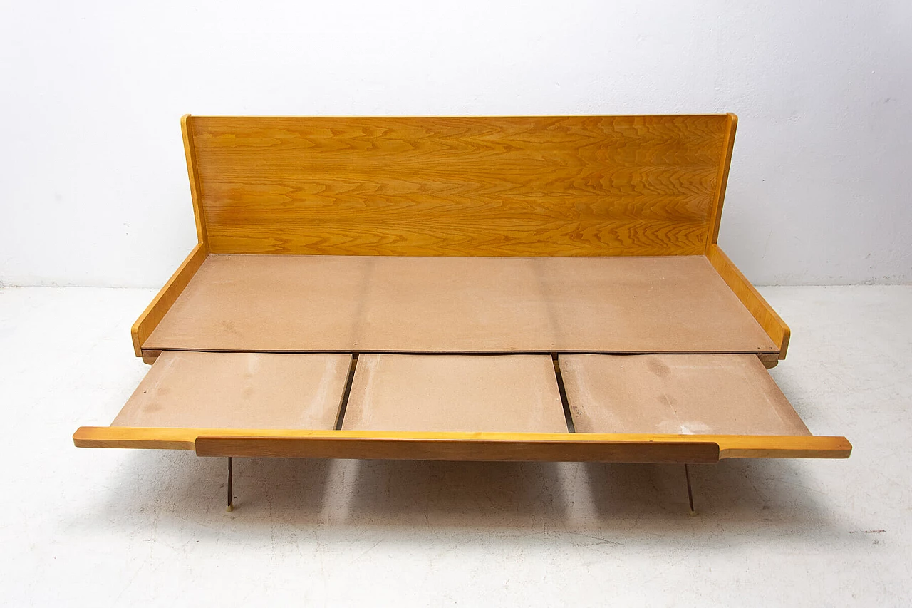 Sofa bed in beechwood by Dřevotvar, 1970s 14