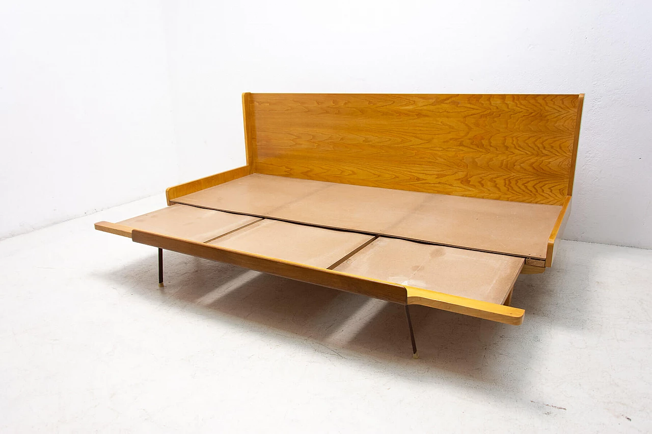 Sofa bed in beechwood by Dřevotvar, 1970s 16
