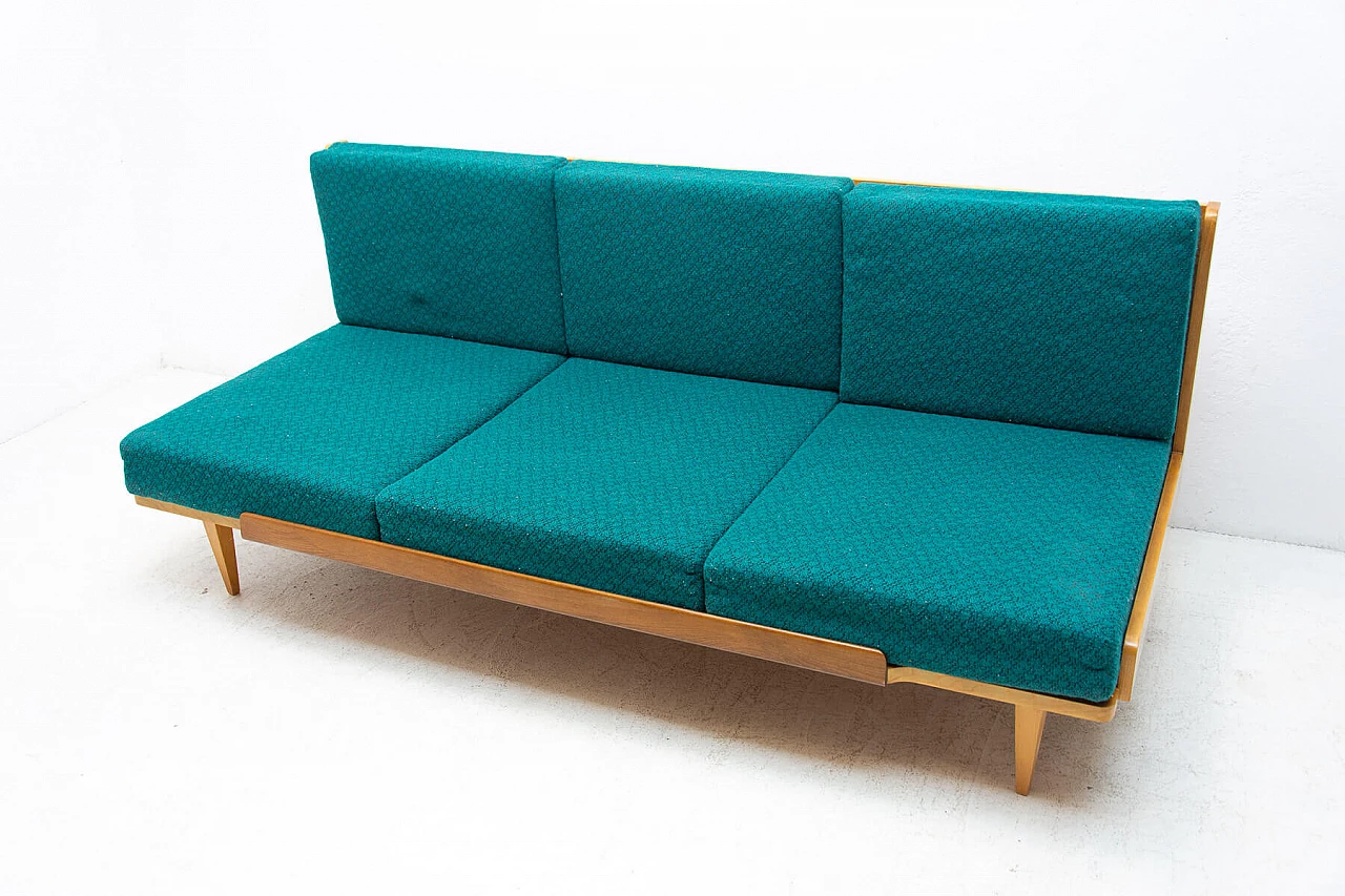 Sofa bed in beechwood by Dřevotvar, 1970s 21