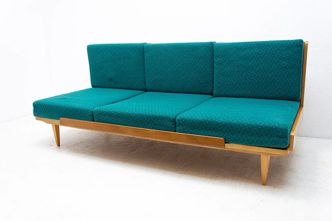 Sofa bed in beechwood by Dřevotvar, 1970s 22