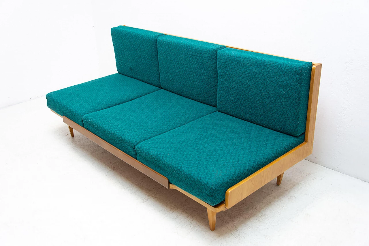 Sofa bed in beechwood by Dřevotvar, 1970s 23