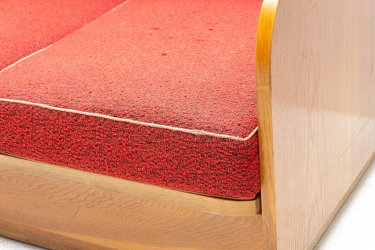 Sofa bed with beechwood veneer by Jitona, 1950s 6