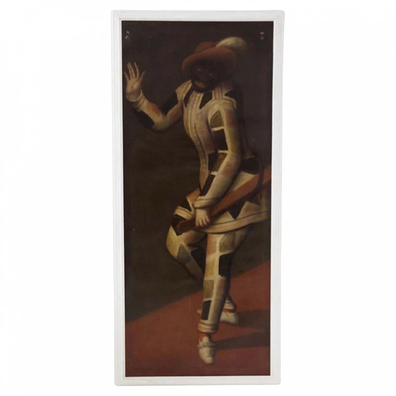 Painting of Harlequin attributed to Pietro Longhi, oil on canvas, 18th century 1
