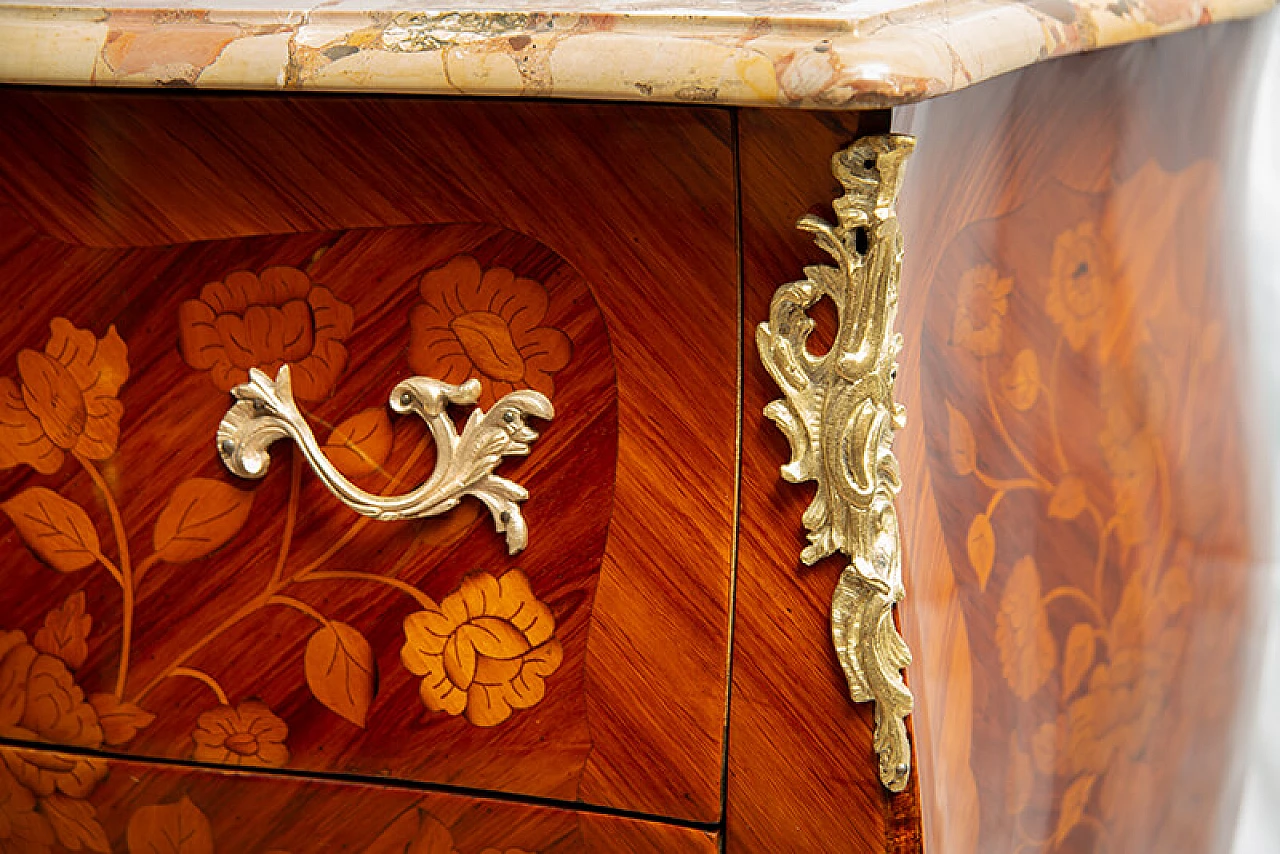 Napoleon III style bedside table in exotic fine wood, 19th century 4