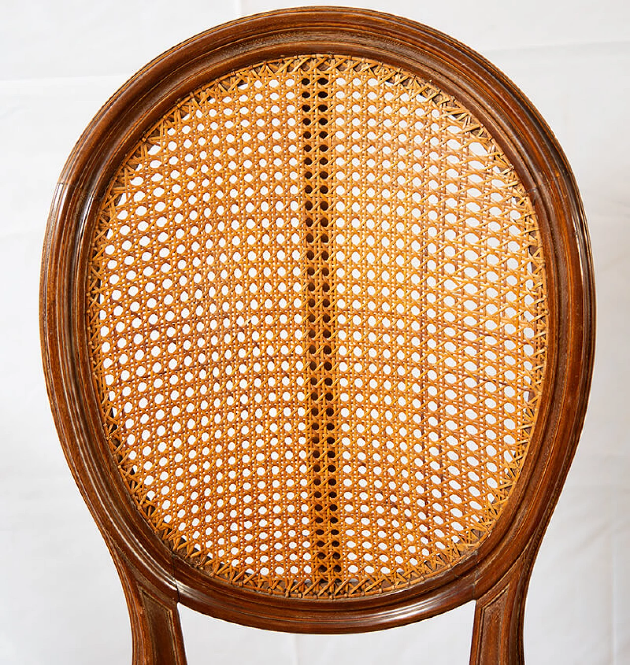 6 Louis XVI style chairs in solid mahogany and Vienna straw, late 19th century 2
