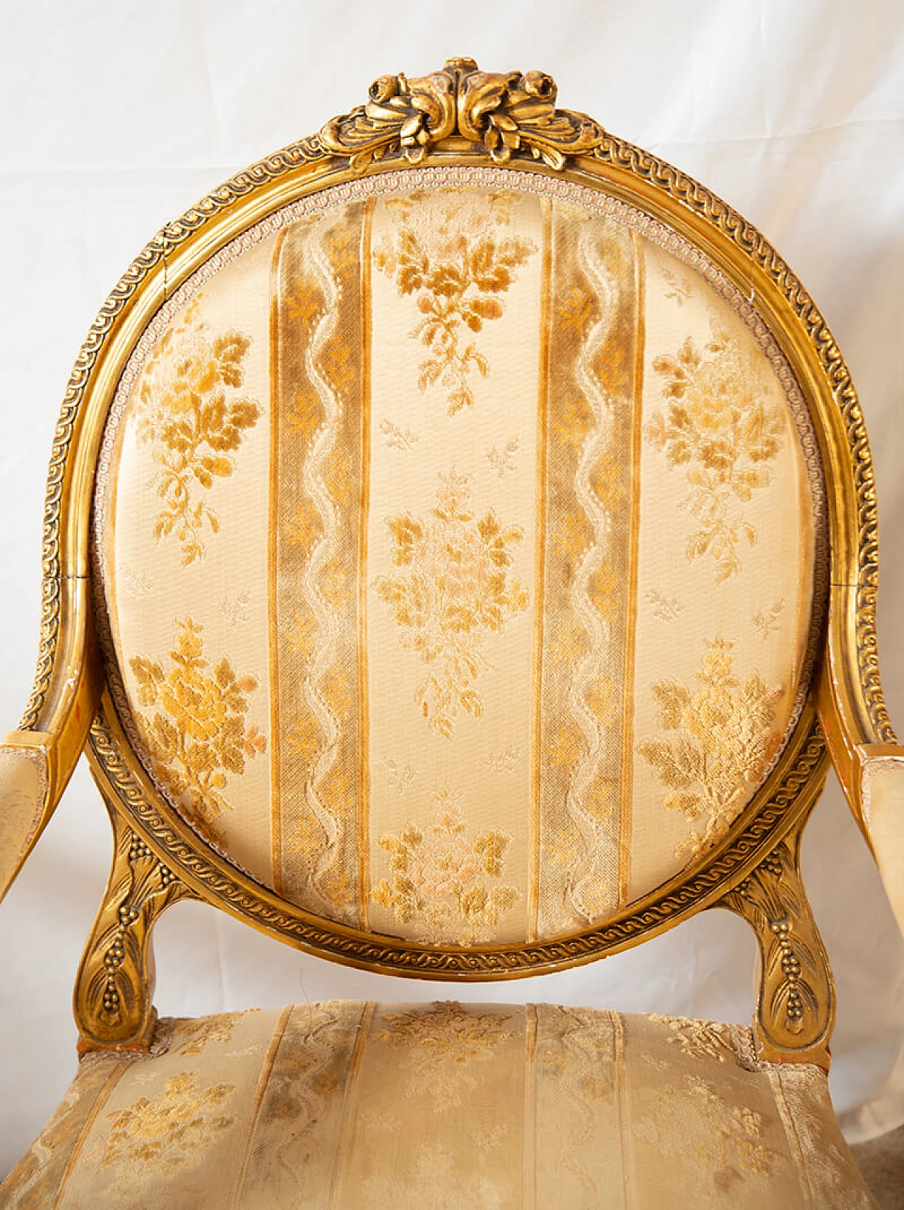 Napoleon III armchair in carved and gilded wood, late 19th century 2