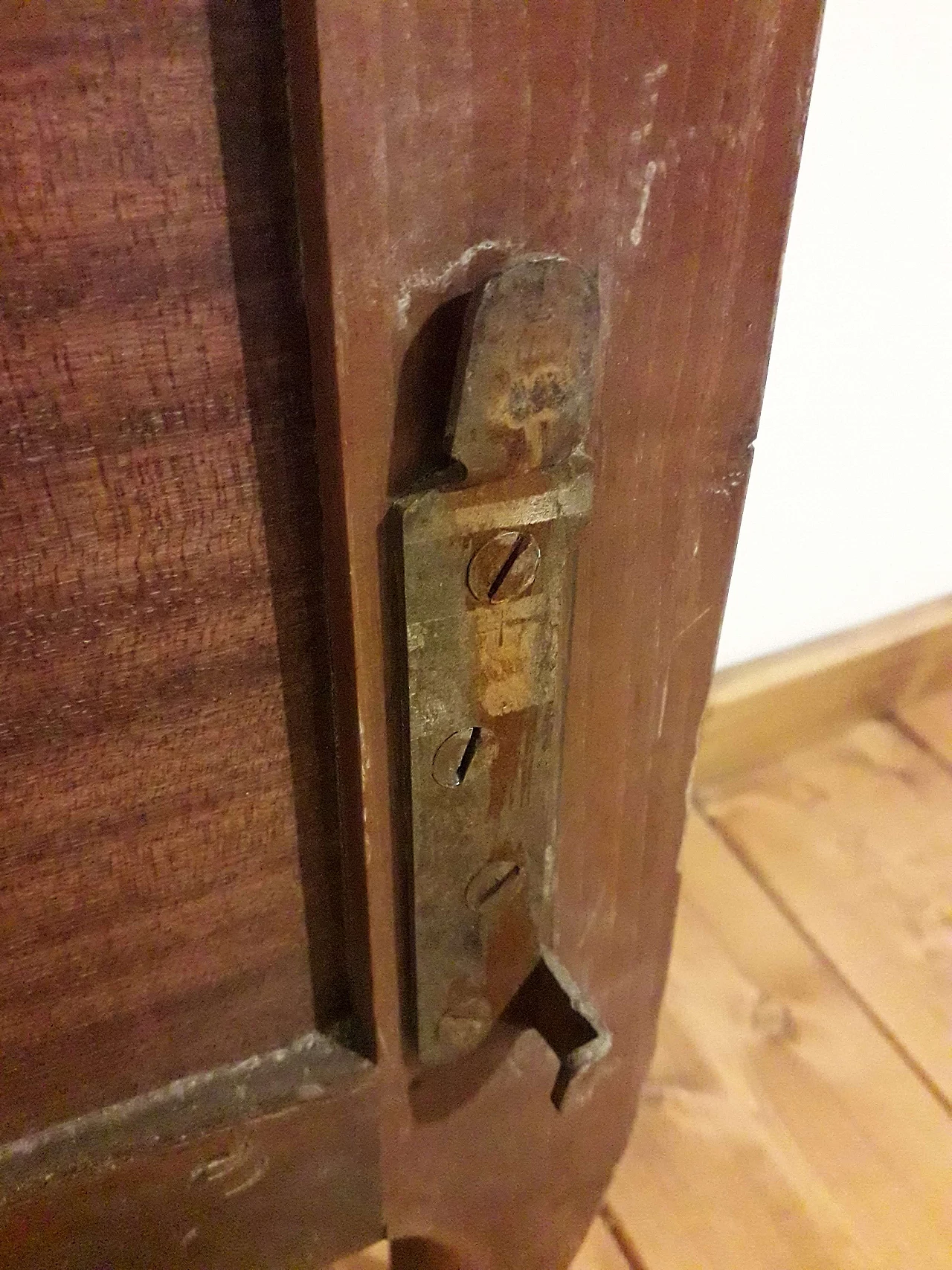 Testata per letto singolo in noce e tessuto in stile Barocco, anni '40 4