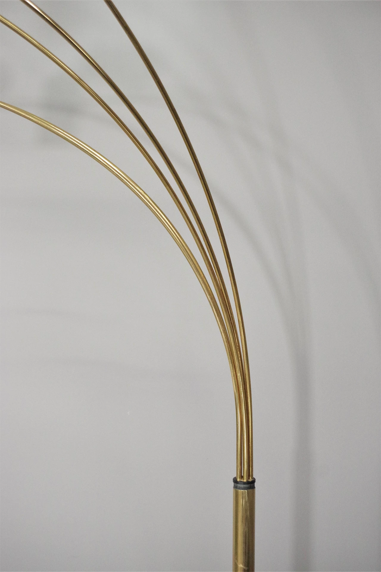 Brass five-light floor lamp, 1970s 3