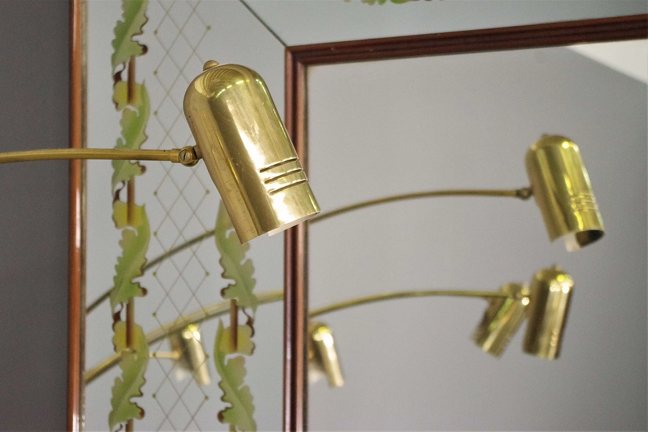 Brass five-light floor lamp, 1970s 8
