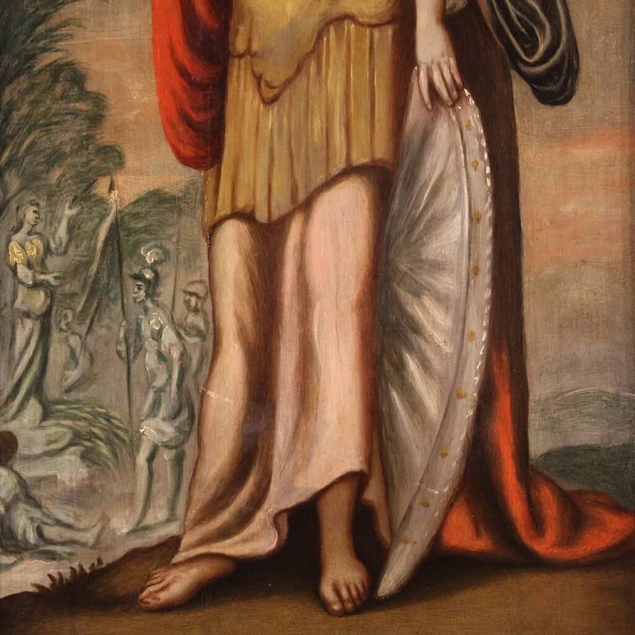 La femme forte Déborah, dipinto francese olio su tavola, '600 4