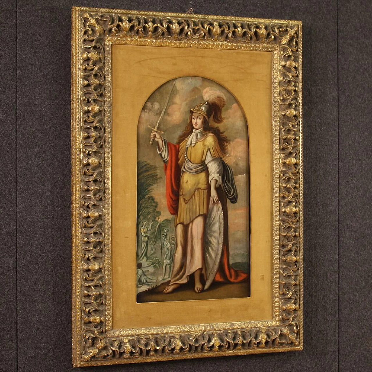 La femme forte Déborah, dipinto francese olio su tavola, '600 8