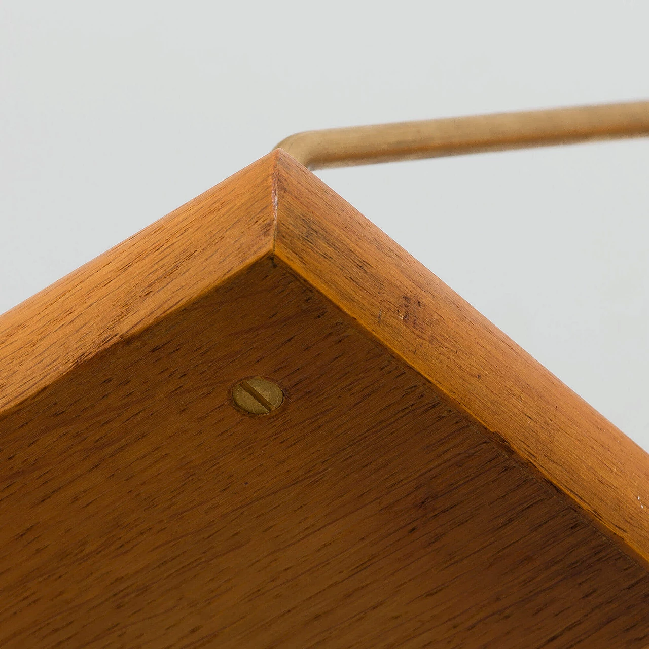 Scandinavian Cadovius-style oak wall cabinet with display shelf, 1960s 10