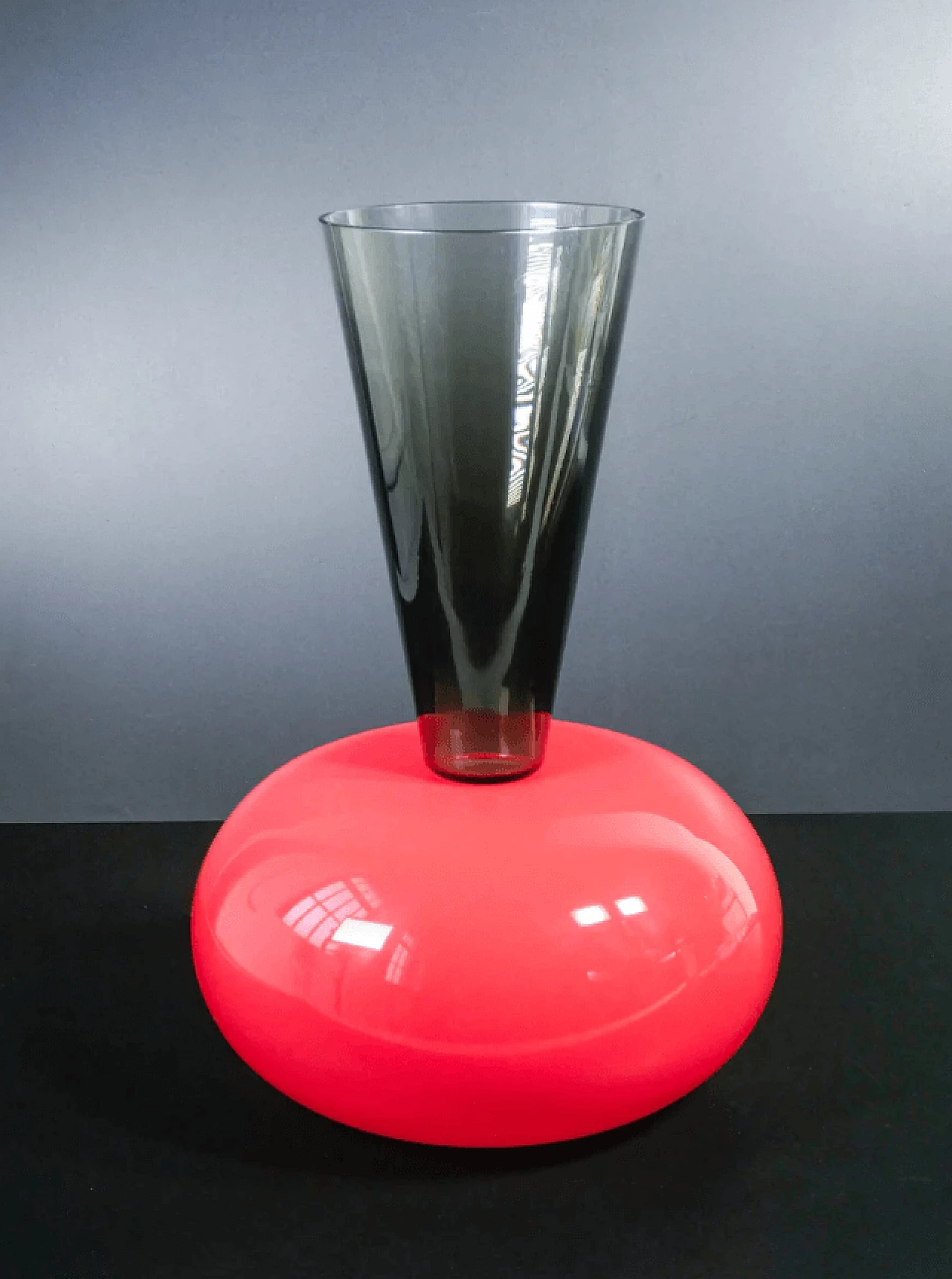 Puzzle vase in blown glass by Ettore Sottsass for Venini, 2000s 1