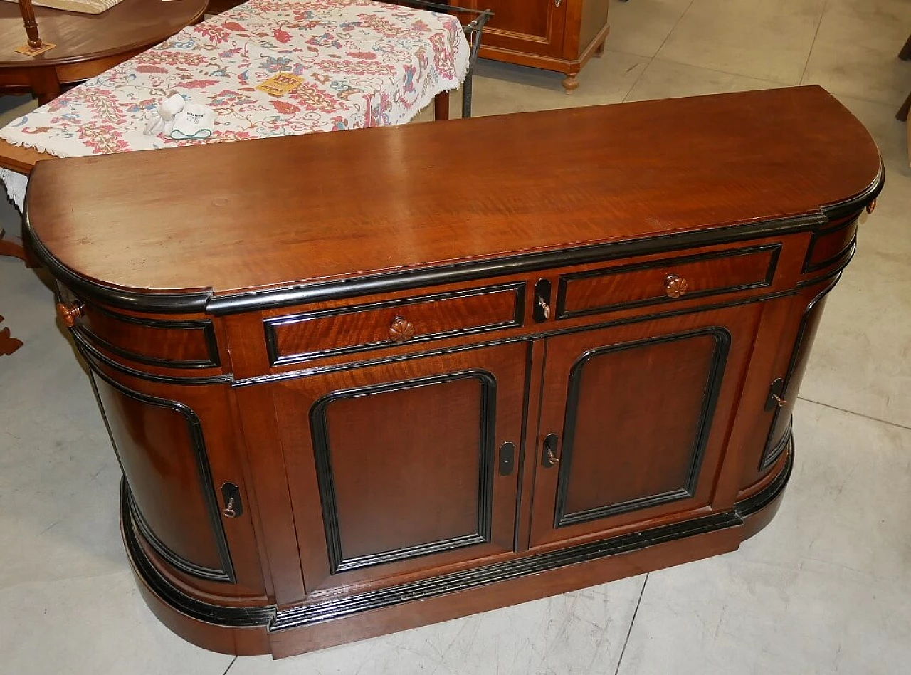 Napoleon III walnut sideboard with ebonized borders, 19th century 3