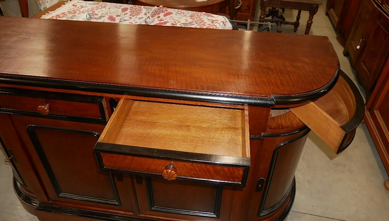 Napoleon III walnut sideboard with ebonized borders, 19th century 8