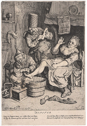 Impression on paper by Cornelis Dusart, '700