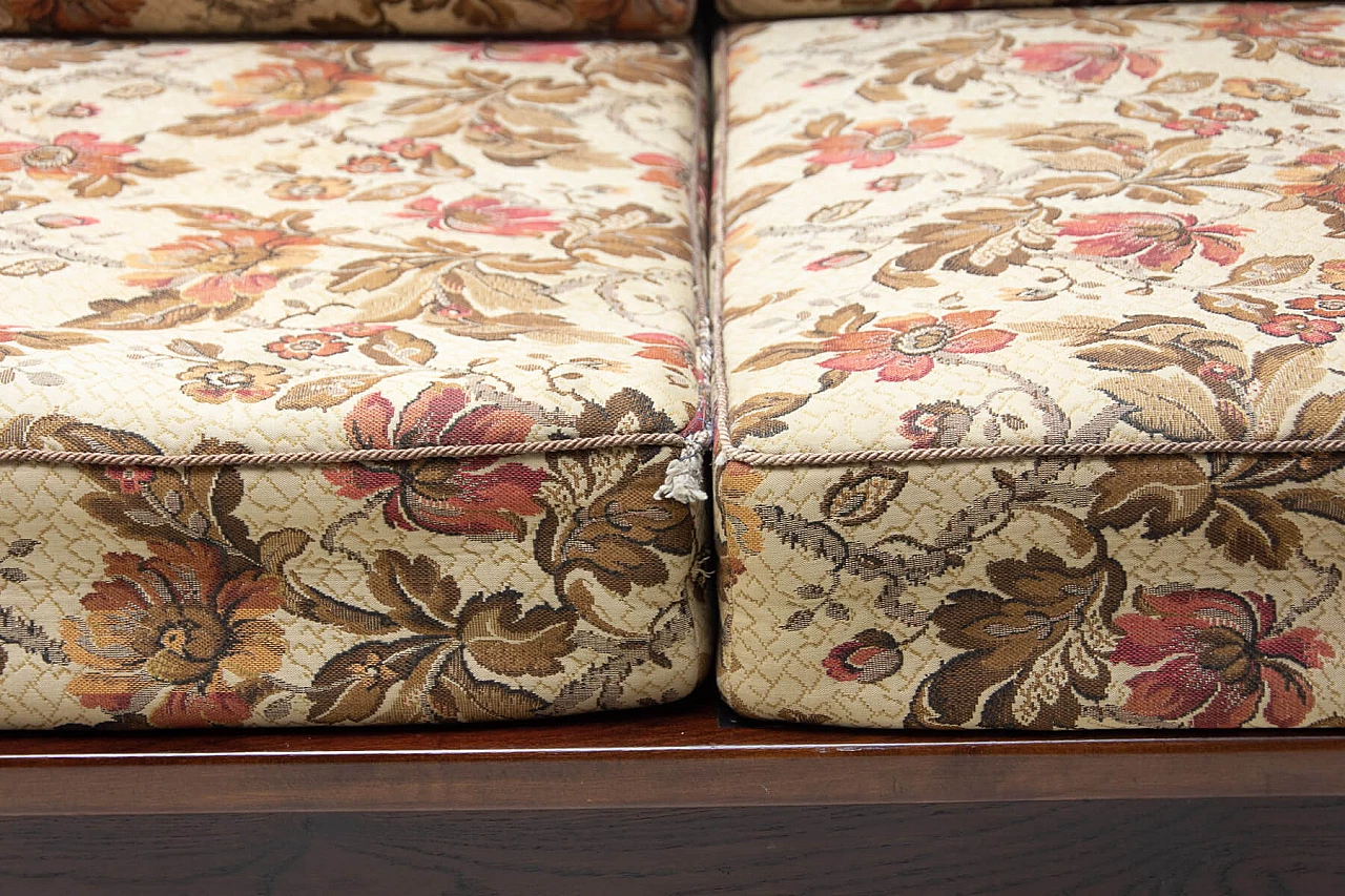 Divano letto pieghevole in legno impiallacciato faggio, anni '50 8