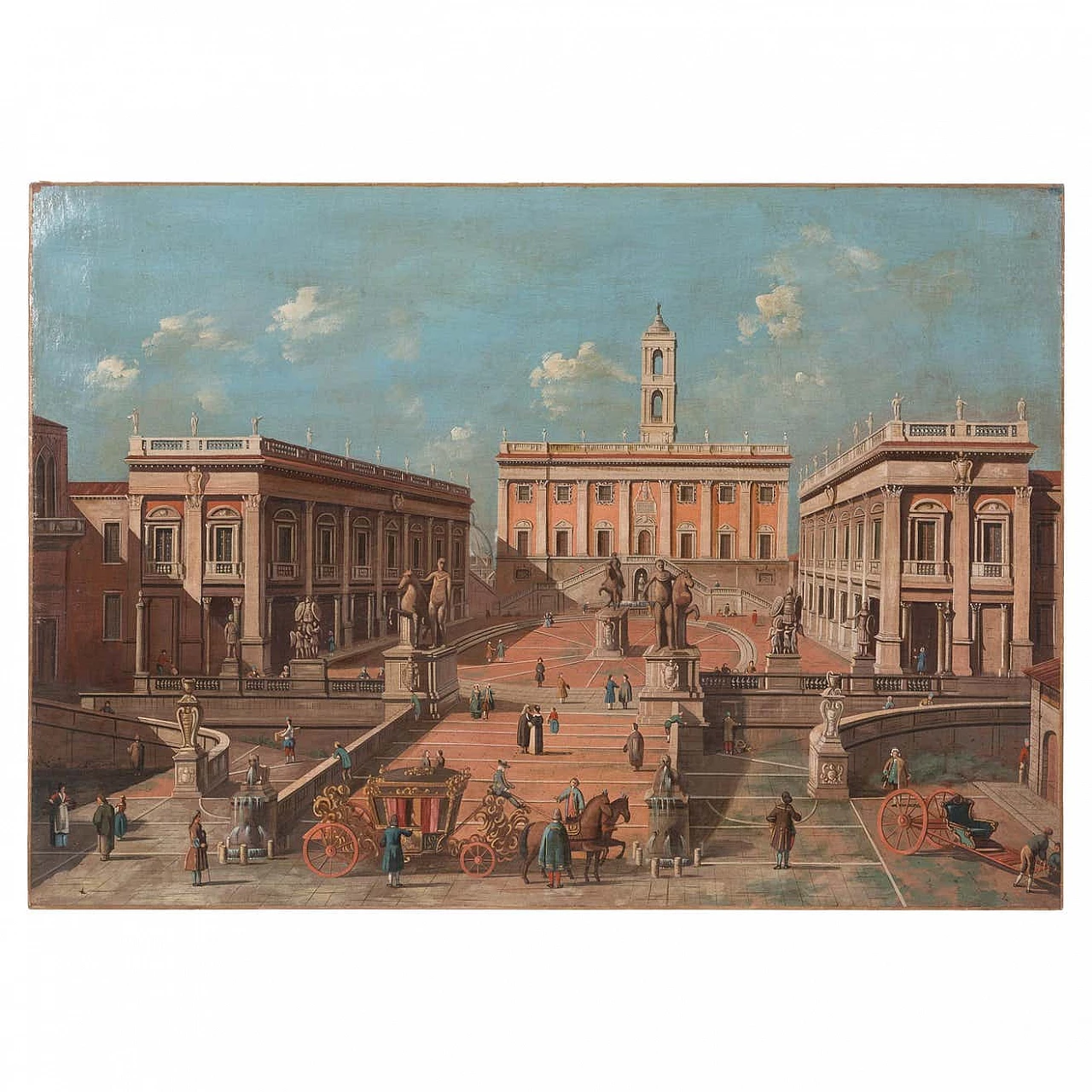 View of Piazza del Campidoglio, oil on canvas, late 18th century 1