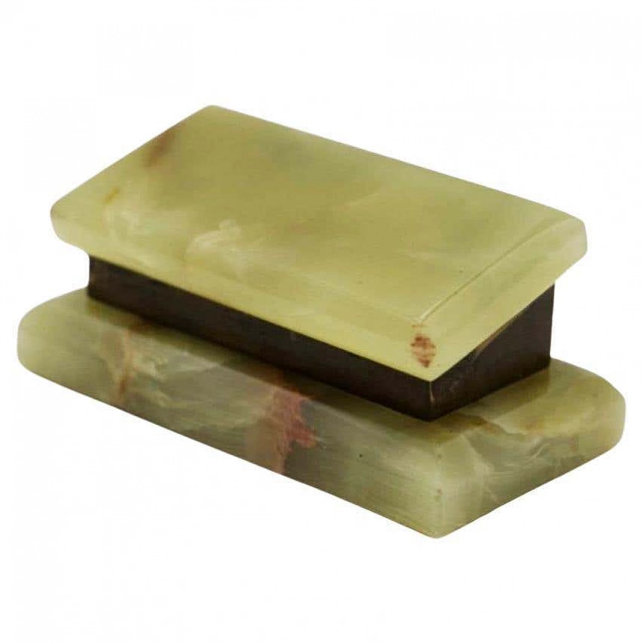 Parchment and brass pillbox, 1950s 1